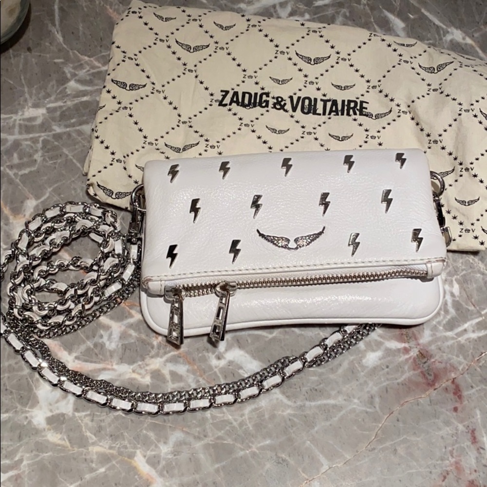 Zadig & Voltaire Rock Nano Flash Crossbody white